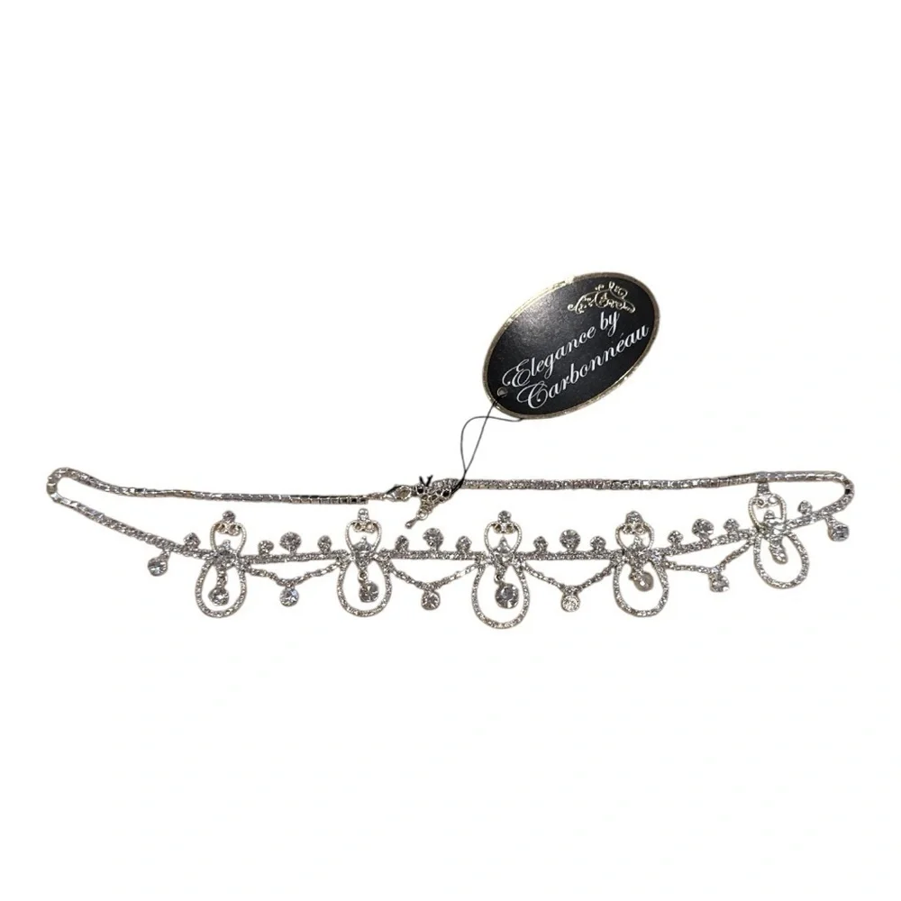 Elegant Silver Crystal Headband